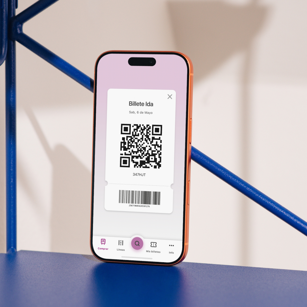 Renfe Cercanías: concepto de rediseño de la app para comprar billetes de tren